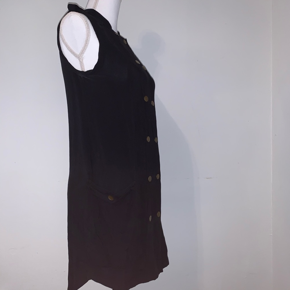 Jack Military-Inspired Black Dress, sz S - Picture 4 of 13